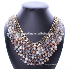 Big brand luxury black pearl necklace with crystal